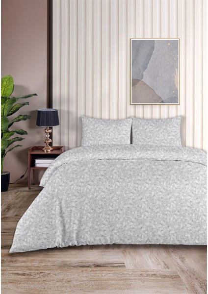 Elegant %100 Pamuk Tek Kişilik Nevresim Takımı 160X220CM Kurşun