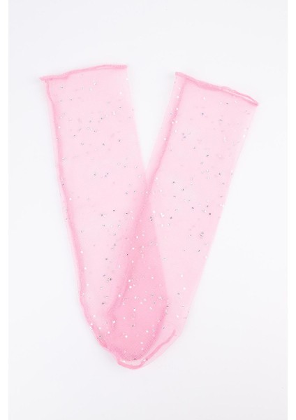 Pembe Küçük Sim Detaylı Kız Çocuk Tül Çorap fiyatları