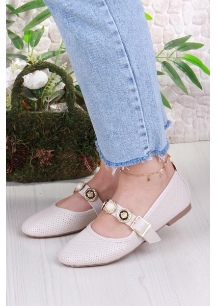 01-513 Soft Toka Detaylı Şık Ev Iş Ofis Rahat Günlük Ayakkabı Kadın Babet fiyatları