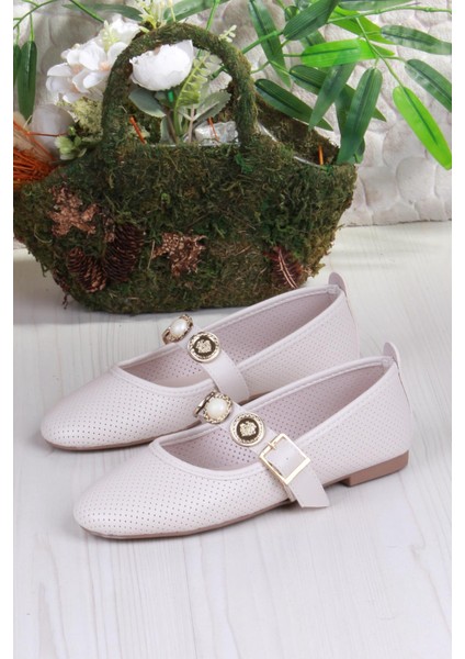 01-513 Soft Toka Detaylı Şık Ev Iş Ofis Rahat Günlük Ayakkabı Kadın Babet indirimleri