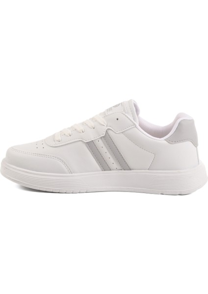 Beyaz Gümüş Bağcıklı Unisex Cilt Spor Ayakkabı 163 G fiyatları