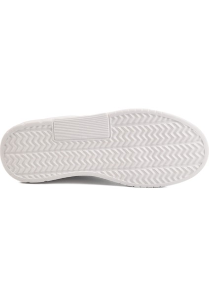 Beyaz Gümüş Bağcıklı Unisex Cilt Spor Ayakkabı 163 G indirimleri