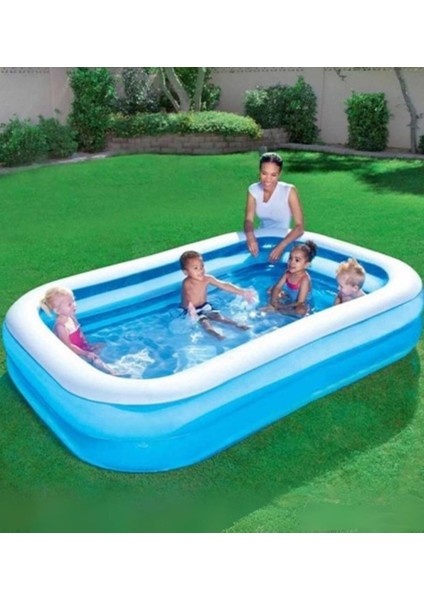 54150 Mavi Dikdörtgen Şişme Çocuk Havuzu fırsatları