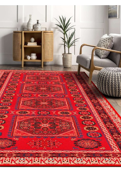 Vitage Etnik Kırmızı Desen Eskitme Model Dokuma Taban Kilim fiyatları