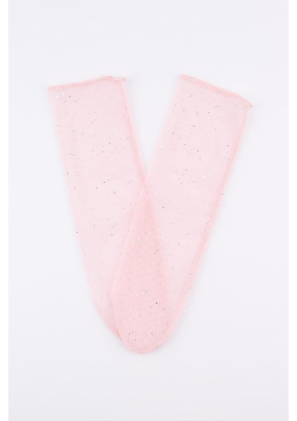 Pudra Küçük Sim Detaylı Kız Çocuk Tül Çorap modelleri