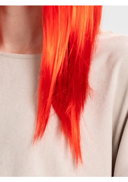 Bfs Kırmızı Renk Uzun Düz Parti Peruğu fırsatları