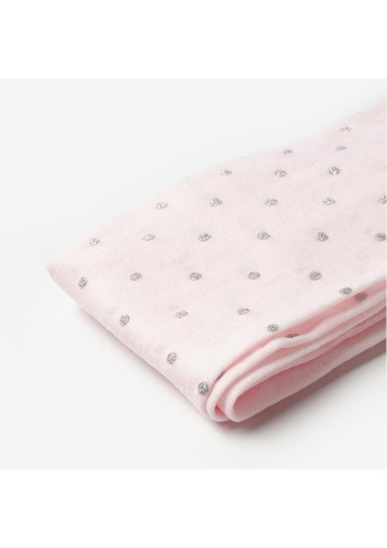 Pembe Simli Puanlı Kız Çocuk Muz Çorap modelleri