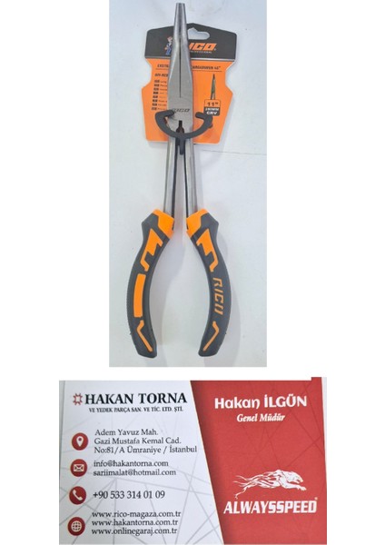 Uzun Eğri Kargaburun Pense 280MM modelleri
