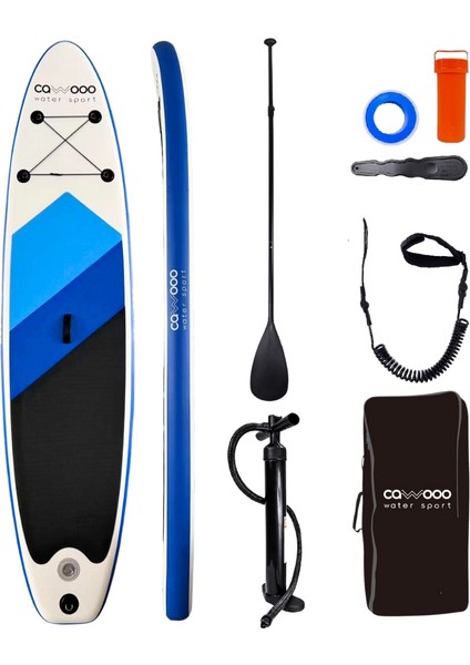 Sup Şişme Sörf Tahtası Stand Up Paddle Board 78*320*15 cm Mavi