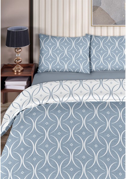 Focus %100 Pamuk Çift Kişilik Nevresim Takımı 200X220CM Açık Indigo fiyatları