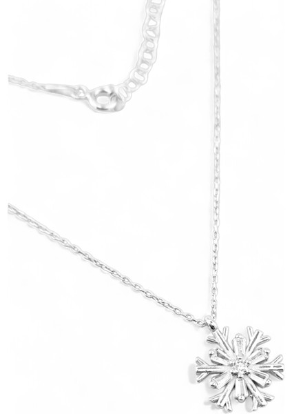 925 Ayar Gümüş Kar Tanesi Beyaz Zirkon Taşlı Gümüş Kolye fiyatları