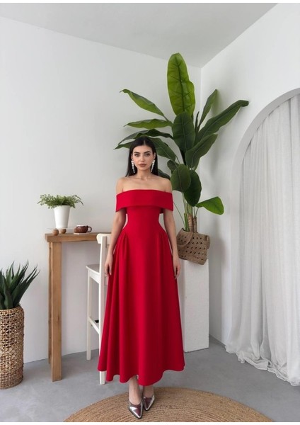 Stars Straplez Elbise S-Kırmızı modelleri