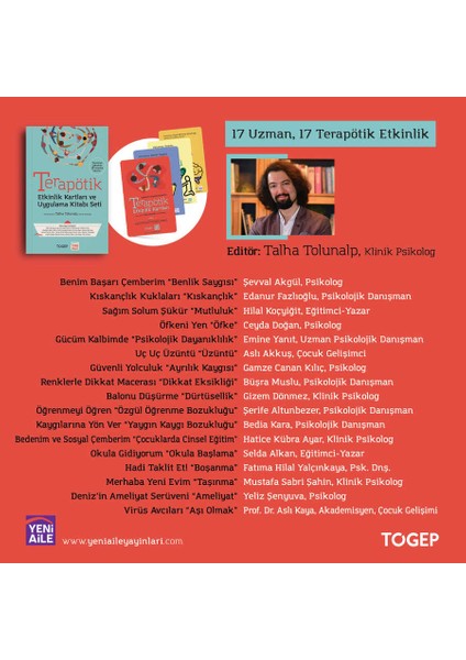 Togep Terapötik Etkinlik Kartları ve Uygulama Kitabı Seti, Editör: Klinik Psikolog Talha Tolunalp fiyatları