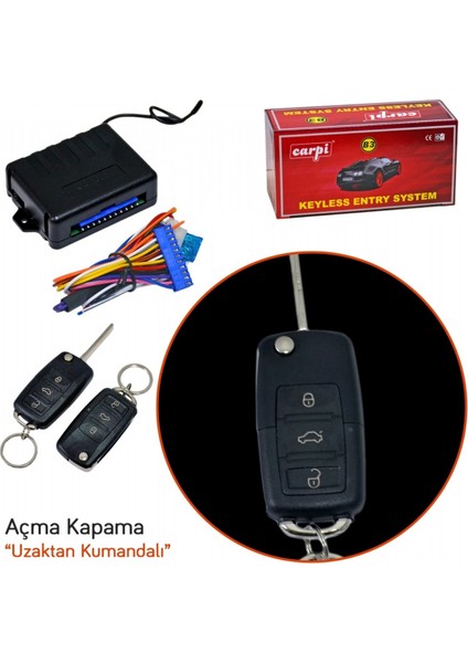 Açma Kapama 12V Sustalı Siyah Kumandalı 3 Tuşlu Sinyal Çıkışlı BR4602606 fiyatları