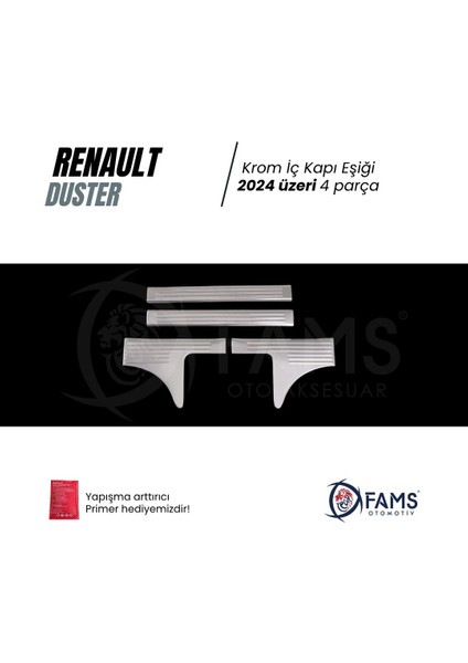 Renault Duster 2024 Üzeri Için Krom Iç Kapı Eşiği 4 Kapı Paslanmaz Çelik fiyatları