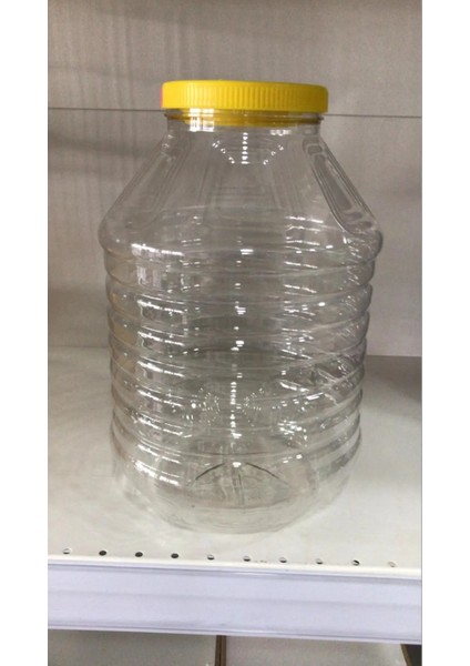 1 Adet 7500 cc Pet Kavanoz & Sarı Marmara Kapak (7.5 Lt)