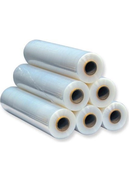 Palet Rulo Streç Film Folyo - Şeffaf - 17 Mikron - 50 Cm. x 300 Metre - 6 Adet