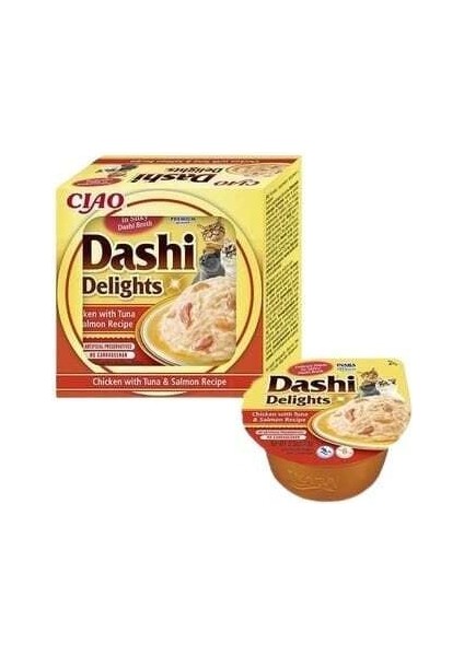 Ciao Dashi Delights Tavuklu Ton ve Somon Balıklı Kedi Çorbası 70 gr modelleri