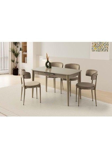 Cappicino Gözde Sandalye 120+30 Milano Açılabilir Masa Takımı