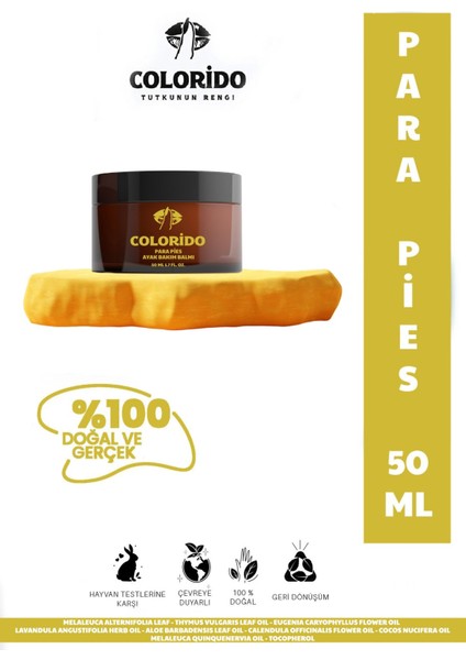 Colorido Para Pies Nemlendirici, Onarıcı, Topuk ve Ayak Bakım Balmı