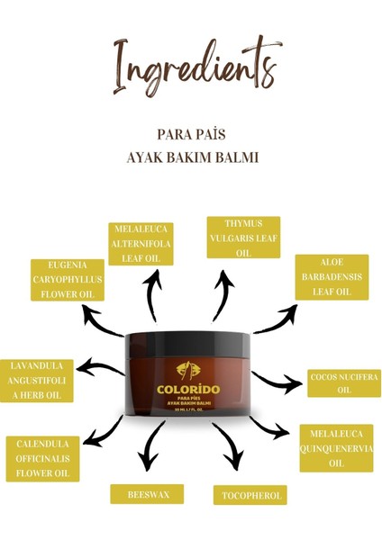 Colorido Para Pies Nemlendirici, Onarıcı, Topuk ve Ayak Bakım Balmı modelleri