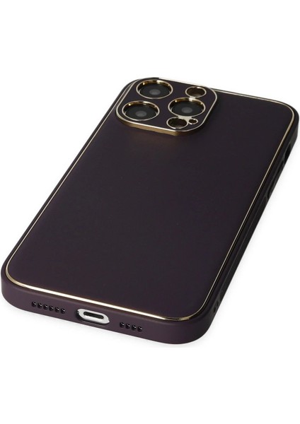 iPhone 13 Pro Kılıf Coco Deri Silikon Kapak - Derin Mor - ASBTC1462-9305 fırsatları
