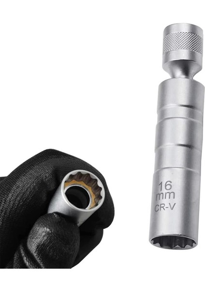 6380 Mıknatıslı Oniki Köşe Mafsallı 3/8" Buji Lokması 16 mm modelleri