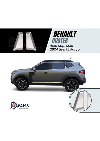 Renault Duster 2024 Üzeri Için Krom Arka Kapı Kolu 2 Kapı Paslanmaz Çelik