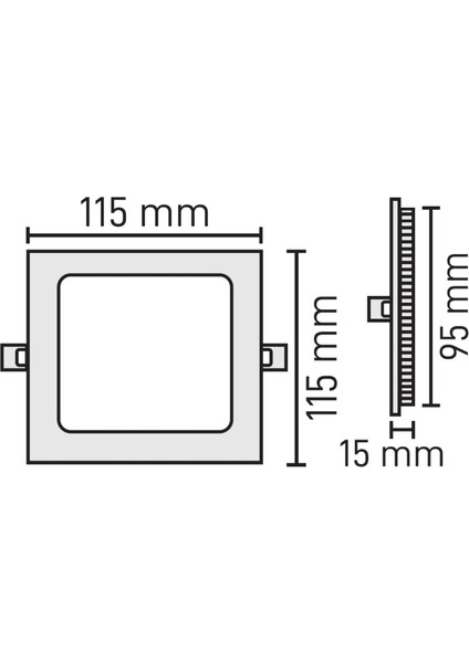 10 Adet 6W Sıva Altı Kare LED Panel 6500K Beyaz MX-1028 modelleri