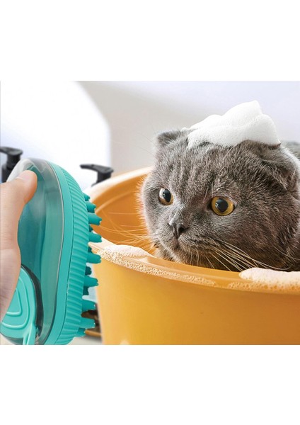 Şampuan Hazneli Kedi ve Köpek Evcil Hayvan Yıkama Fırçası Silikon Evcil Hayvan Banyo Lifi 1 Adet fiyatları