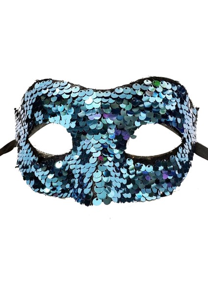 Bfs mavi Renk Payetli Pullu Parti Maskesi Balo Venedik