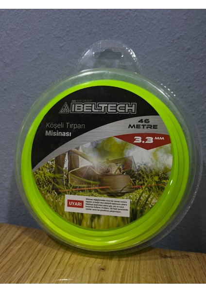 Beltech Köşeli Tırpan Misinası 3.3 mm 46 Metre – Dayanıklı Çim ve Ot Kesme Misinası