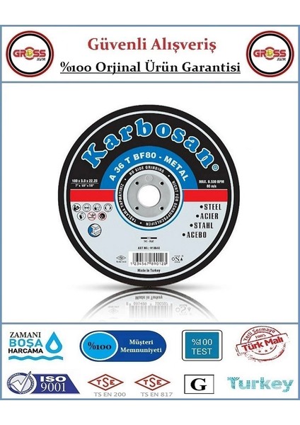 Metal Kesme Disk Taşı - 180MM - Orjinal Ürün fiyatları