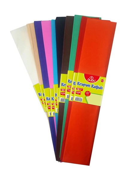 Bu-Bu Krapon Kağıdı Karışık Renk 10'lu (BUBU-KR0001)