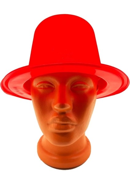 Bfs Kırmızı Renk Plastik Nubuk Kadife Kaplama Fötr Şapka 11 cm fırsatları