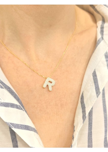 925 Ayar Gümüş Balon R Harfi Kadın Gümüş Kolye fiyatları