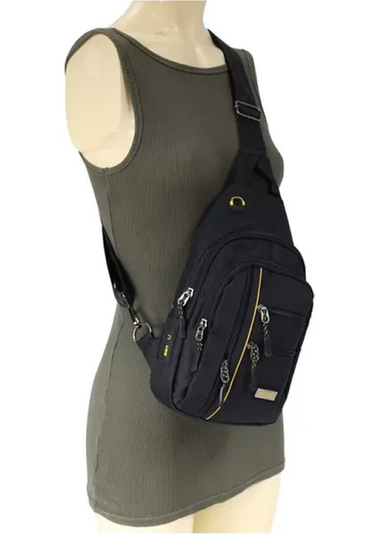 3473 Erkek Lüks Siyah Renk Bol Bölmeli Çapraz Çanta fiyatları