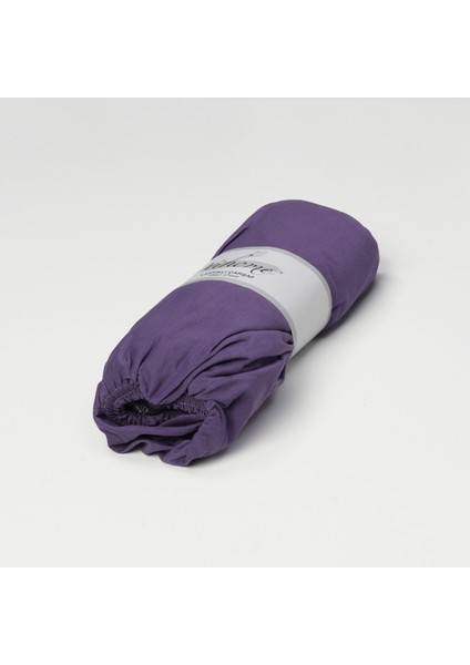 Mor Çift Kişilik Lastikli Çarşaf