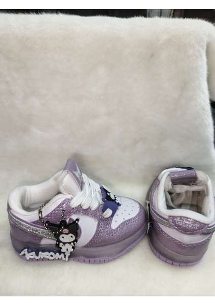 Simli Lila Sneaker – Karakter Figürlü Kız Çocuk Ayakkabı modelleri