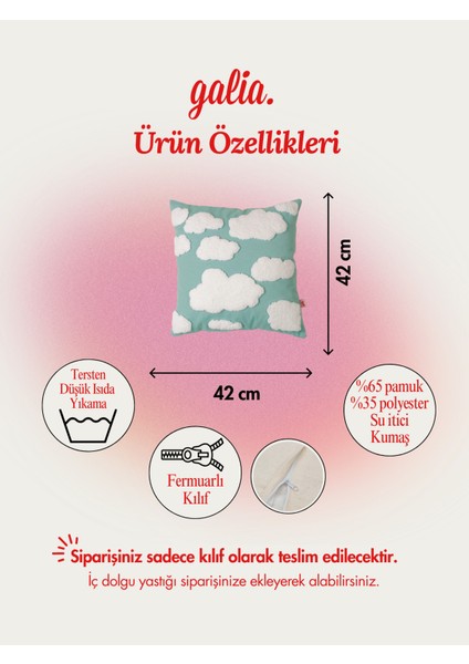 Kadife Işlemeli Bulut Punch Kırlent Kılıfı indirimleri