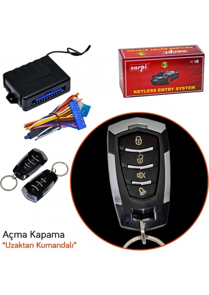Açma Kapama 12V Siyah-Krom Kumandalı 4 Tuşlu Sinyal Çıkışlı BR4602607 fiyatları