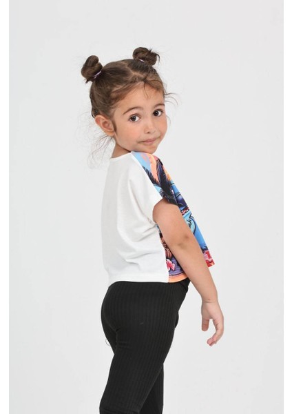 Düşük Kol Lilo Stitch Dijital Baskı Tshirt - 6632 modelleri