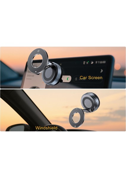 Kablosuz Araç Içi Cep Telefonu Plastik Kaplama Tutucu Araç Içi Montaj (Sadece Düz Zeminler Için) Vakumlu Hands Free 360 Derece Ayarlanabilir Manyetik Telefon Tutucu X68 fırsatları