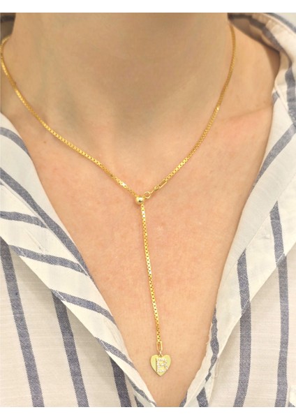 925 Ayar Gümüş Kalpli Taşlı Harfli Asansör Zincir Kolye fırsatları