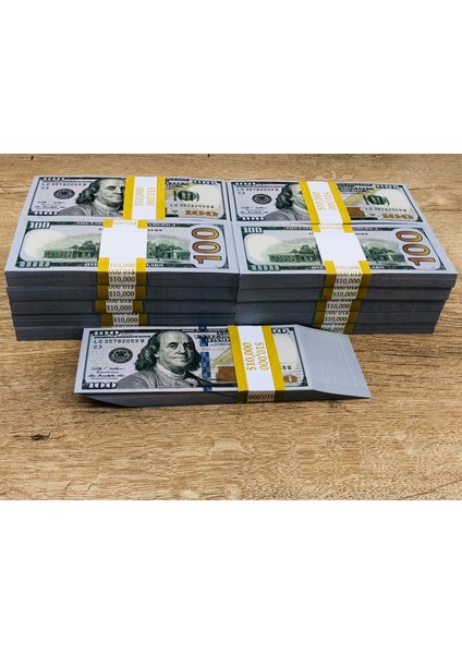 1 Deste 100 Dolar Oyuncak Para – Gerçekçi Görünümlü Kuşe Kağıt Euro – Kına, Düğün, Tiyatro, Parti ve Video Çekimi Için modelleri