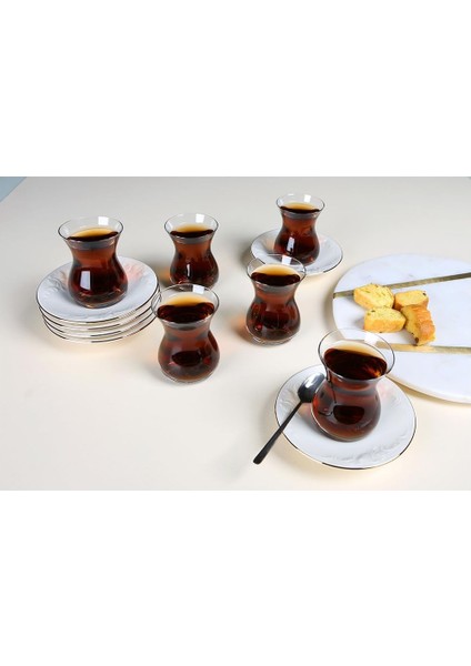 Altın Yaldız 6 Kişilik Çay Takımı