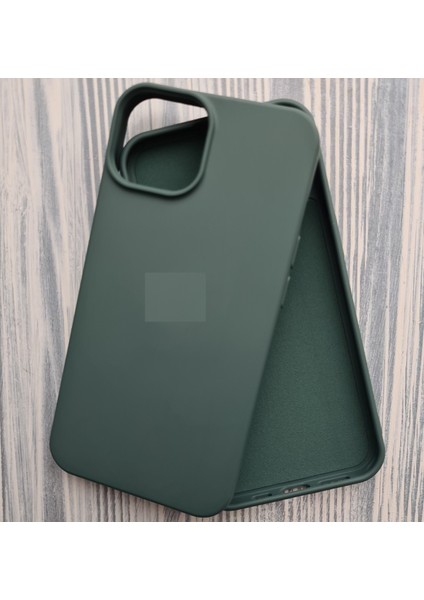 iPhone 14 (6.1) Uyumlu Logosuz Lansman Içi Kadife Silikon Kılıf