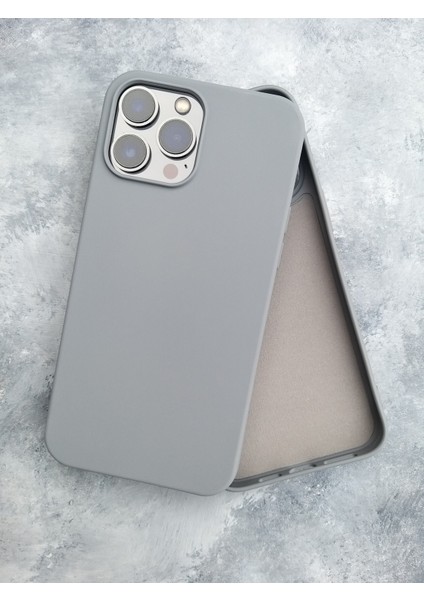 İphone 13 ProMax (6.7) ile Uyumlu Logosuz Lansman İçi Kadife Silikon Kılıf