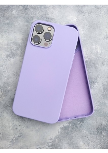 İphone 13 ProMax (6.7) ile Uyumlu Logosuz Lansman İçi Kadife Silikon Kılıf