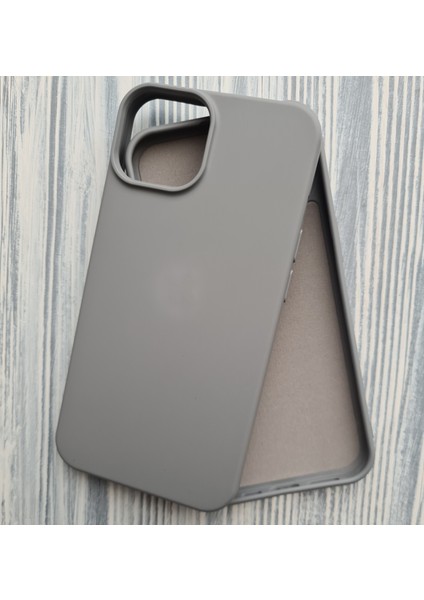 iPhone 14 (6.1) Uyumlu Logosuz Lansman Içi Kadife Silikon Kılıf